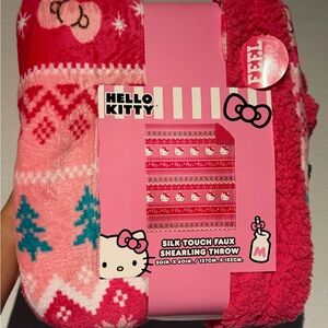 Hello Kitty Pink and Red Silk Touch Throw